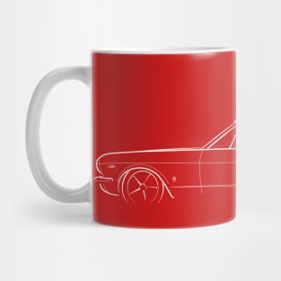 1965 Ford Mustang GT - profile stencil, white Mug